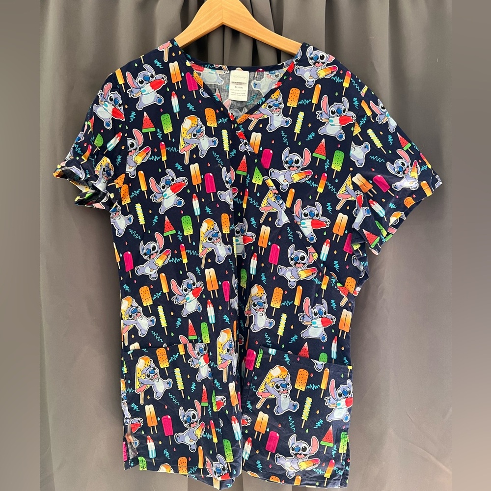 Stitch popsicle scrub top